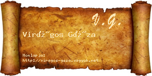 Virágos Géza névjegykártya